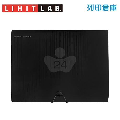 LIHIT LAB A4 風琴夾 A-7620- 黑 1個