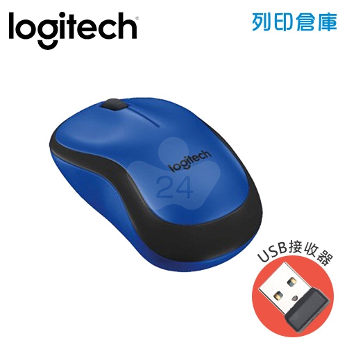 Logitech羅技 M221靜音滑鼠-藍色(USB接收器)