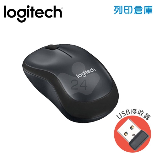 Logitech羅技 M221靜音滑鼠-黑色(USB接收器)