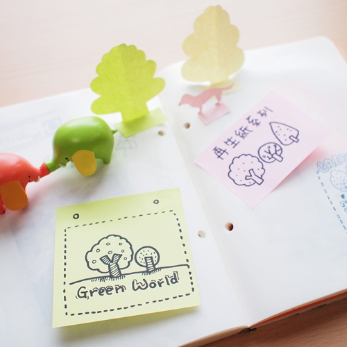 N次貼 3X3 再生紙便利貼 76 x 76mm 綠色 (100張/本) - 61911