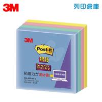 3M 654-4SS-MC3 狠粘利貼便條紙 便利貼 76.2x76.2mm - 90張x4本/包 (藍/綠/粉/黃)