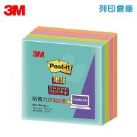 3M 654-4SS-MC1 狠粘利貼便條紙 便利貼 76.2x76.2mm - 90張x4本/包 (藍/綠/粉/橘)