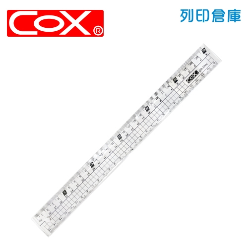 COX 三燕 CR-3000 塑膠直尺 30cm (支)