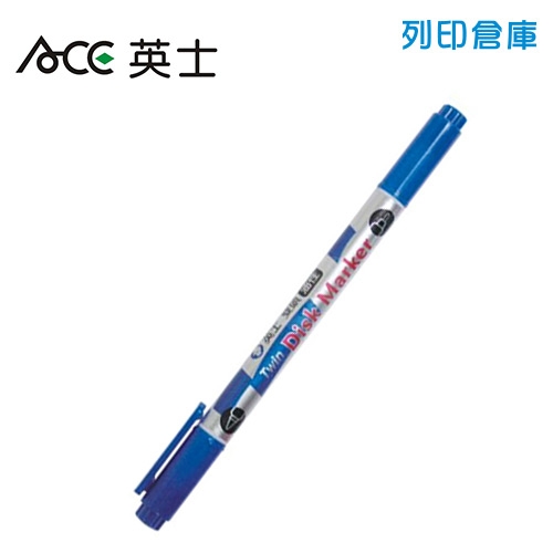 ACE 英士 CD-321T 藍色 雙頭油性筆 光碟筆 1支