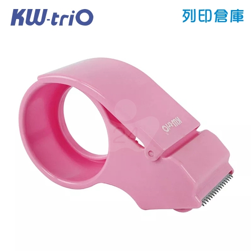 KW-triO 03328 2吋 省力手持式封箱膠台 封箱切割器 封箱切割台 膠帶切割器 糖果粉紅色/個 (不含膠帶/適用48mm膠帶)