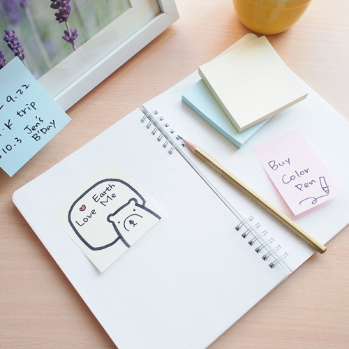 N次貼 3X3 再生紙便利貼 76 x 76mm 粉紅色 (100張/本) - 61909