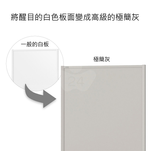 PLUS普樂士 PWC-0918DCK-GOR PWC 雙面移動式 極簡灰屏風白板 橘色