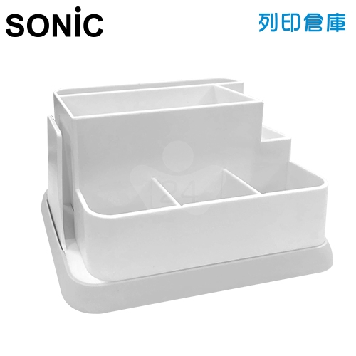 【日本文具】Sonic 桌上收納筆筒 LV-8280-I 白色 (個)