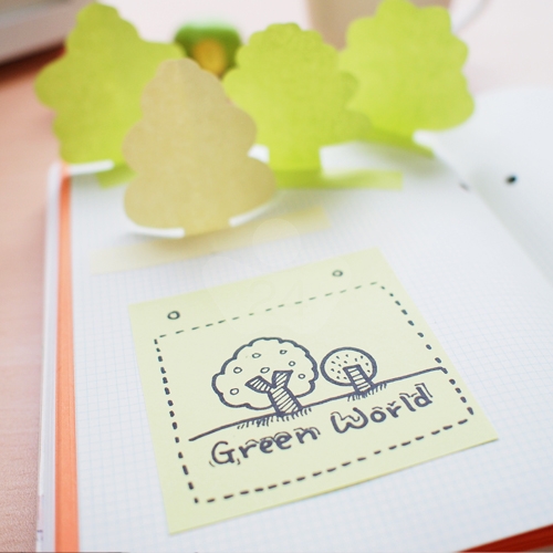 N次貼 3X3 再生紙便利貼 76 x 76mm 黃色 (100張/本) - 61908