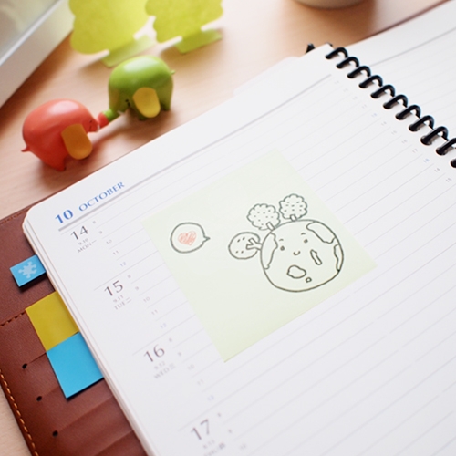 N次貼 3X3 再生紙便利貼 76 x 76mm 黃色 (100張/本) - 61908