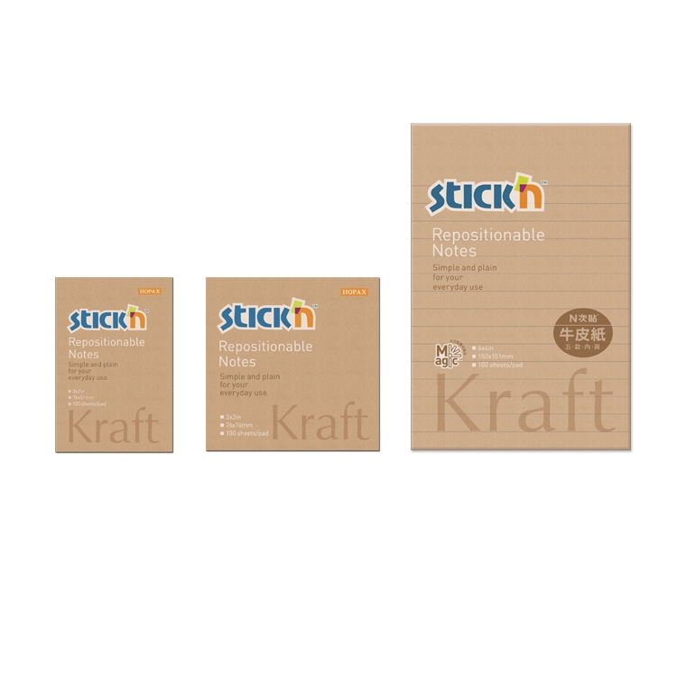 N次貼 3X3 牛皮便條紙 (100張/本) - 61214