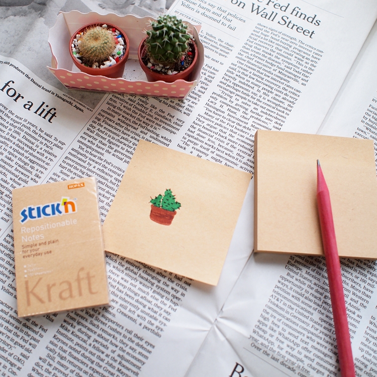 N次貼 3X3 牛皮便條紙 (100張/本) - 61214