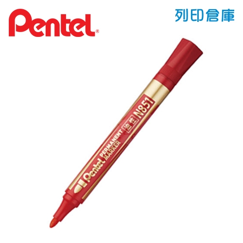 PENTEL 飛龍 N851 紅色 4.2mm 圓頭油性筆 1支