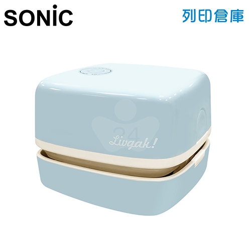 【日本文具】Sonic Suzy Coron LV-4641-B 方型桌上輕巧吸塵器 寶寶藍 (個)