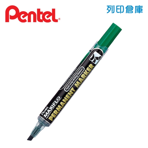 PENTEL飛龍 NLF60-D 綠色 直液式後壓 平頭油性筆 1支