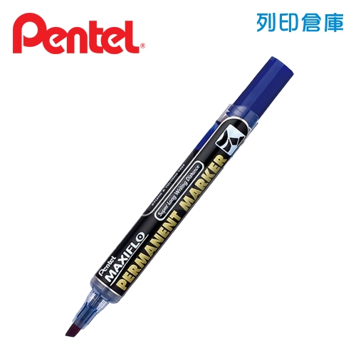 PENTEL飛龍 NLF60-C 藍色 直液式後壓 平頭油性筆 1支