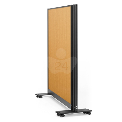 PLUS普樂士 WBC-0918MMK-D1 WBC 木紋鋼面雙面移動式屏風白板 木紋白板