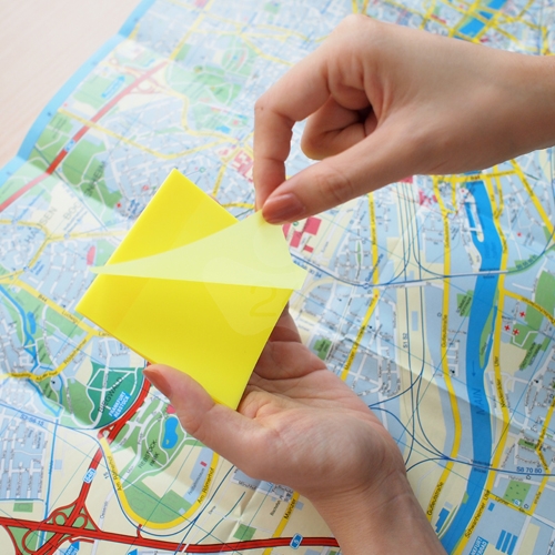 N次貼 3X3 螢光透明便條紙 黃 (50張/本) - 66541