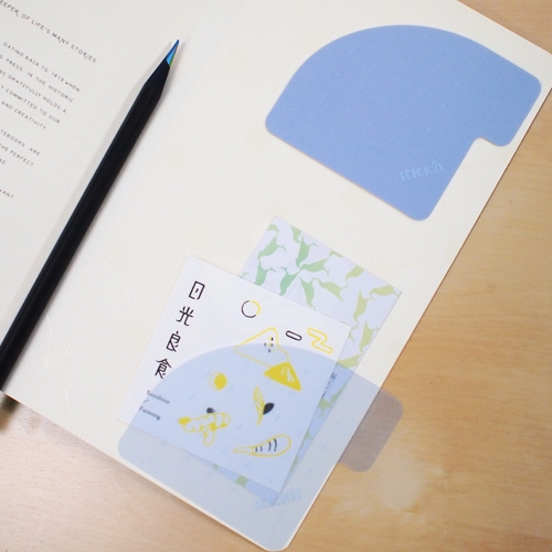 N次貼 可再貼收納口袋 70x70mm+70x82mm(10張/2本) 綠色+紫色 -67024