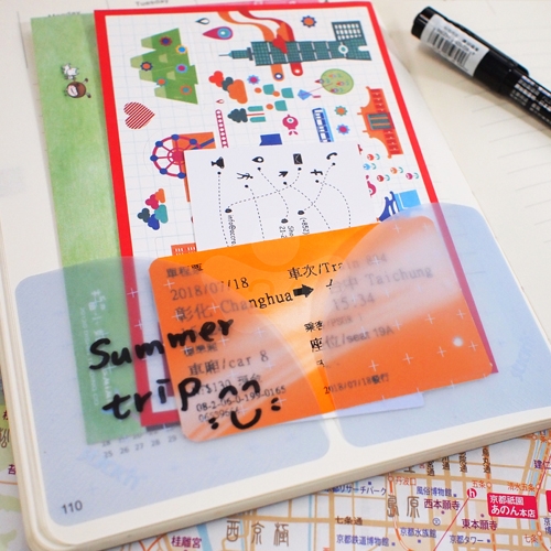 N次貼 可再貼收納口袋 70x70mm+70x82mm(10張/2本) 綠色+紫色 -67024