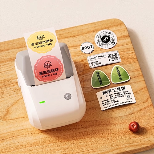 NIIMBOT精臣 B系列適用 / 34x34mm 波浪圓形貼 造型標籤帶 B款 ( 200個圓形貼 / 3種顏色 )