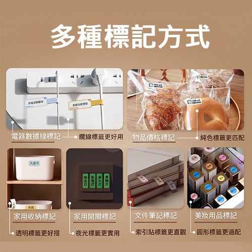 NIIMBOT精臣 B系列適用 / 50x30mm 卡通標籤貼 小丸子標籤帶 海洋泡泡 ( 230張 / 5種圖案 )