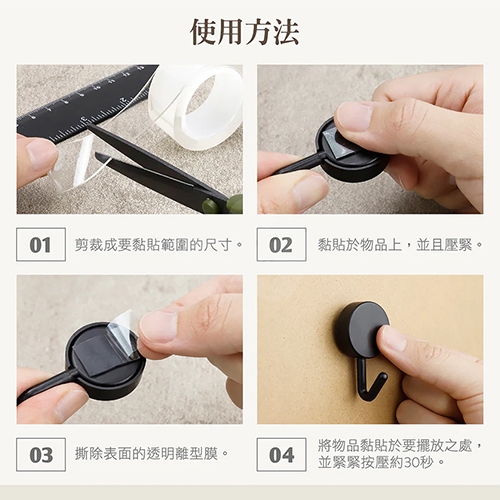 ABEL力大牌 12521 透明無痕 強力雙面膠帶(標準型/厚1mm)2cm*1M (卷)