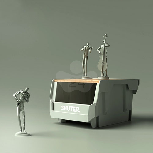 SHUTER 樹德 HB-1014X4 摩艾疊疊盒 四層混色／組