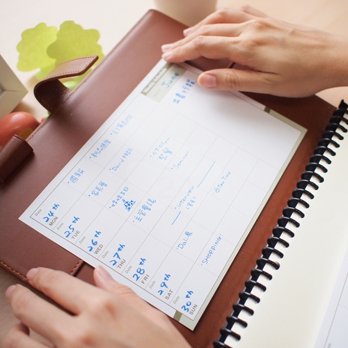 N次貼 6X8 可再貼行事曆(月曆+週曆) (40張/2本) -61625