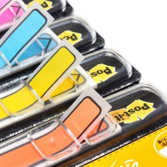 3M 684-4 利貼可再貼 連續抽取式 箭頭 指示標籤貼12x44mm (22張x4色)