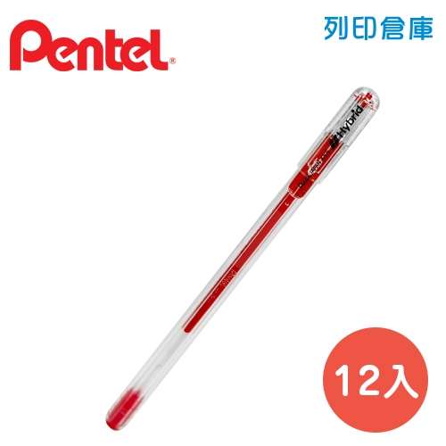 PENTEL 飛龍 K105 紅色 0.5 中性筆 12入/盒