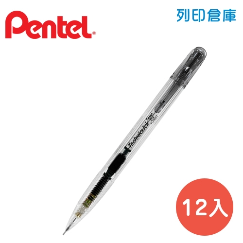 PENTEL 飛龍 PD105T-A 黑桿 0.5 側壓自動鉛筆 12入/盒