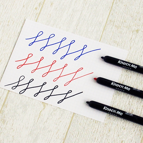 SKB MK-2501 黑色 2mm 圓頭按壓式油性筆 1支