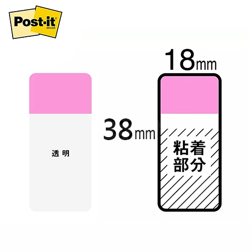 3M 686MC-7 利貼可再貼 連續抽取式 超厚材質標籤貼 38x18mm 紫粉白 (12張x3條)