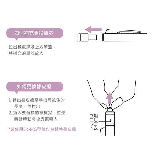 【日本文具】TOMBOW蜻蜓牌 MONO Graph DPA-144D Ash Color限量新色 0.5mm 按壓／搖搖 2用自動鉛筆－紫紅色