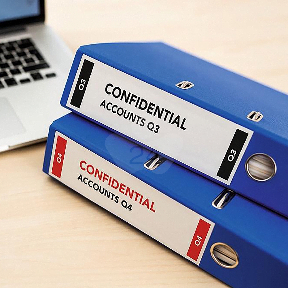 Brother DK-22251 紙質白底紅黑雙色連續標籤帶 (寬度62mm)