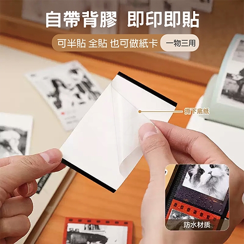 NIIMBOT精臣 B PRo系列適用 / 54x67mm 相片紙 相片卡貼 卡貼款標籤帶 卡通標籤貼 貓貓蟲咖波 繽紛時光機 ( 120張 / 2種圖案 )