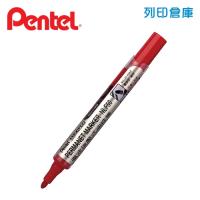 PENTEL飛龍 NLF50-B 紅色 直液式後壓 圓頭油性筆 1支