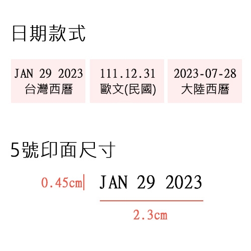 新力牌 rPET-300B 自動印西元曆5號 連續回墨 日期章 日期印章 (大陸西曆 / 樣式2033-12-31)  - 藍色