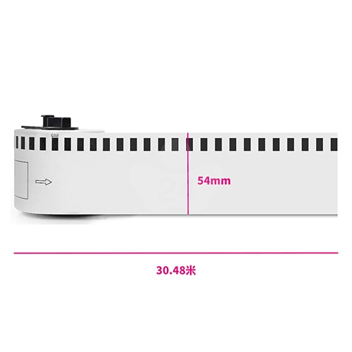 【COLOR24】for Brother DK-N55224 紙質白底黑字耐久型無黏性相容紙卷 (寬度54mm)